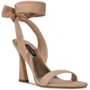 Nine West Kelsie Ankle Tie Sandal In Brown
