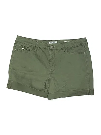 Pre-owned Nine West Khaki Shorts In Green