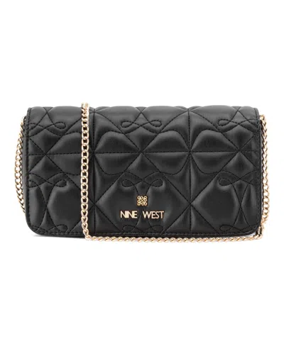 Nine West Kiersten Mini Chain Phone Clutch Crossbody Bag In Black