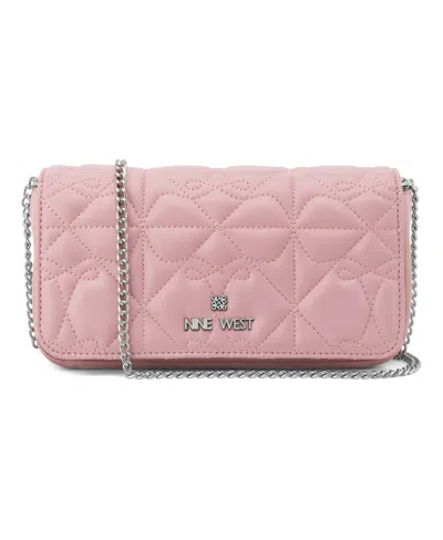 Nine West Kiersten Mini Chain Phone Clutch Crossbody Bag In Pink