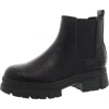 Nine West Kimma 3 Womens Faux Leather Ankle Chelsea Boots In Black