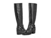 Nine West Koop Boots Women's Us 5.5 Black Leather Square Toe Block Heel Zpo3674