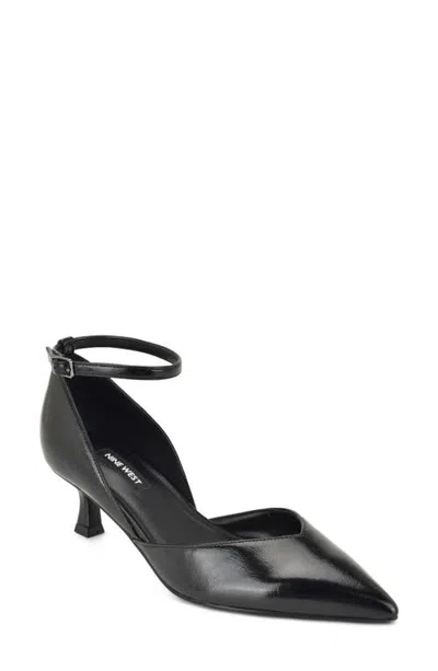 Nine West Kory Faux Leather Pointed Toe Pump In Black
