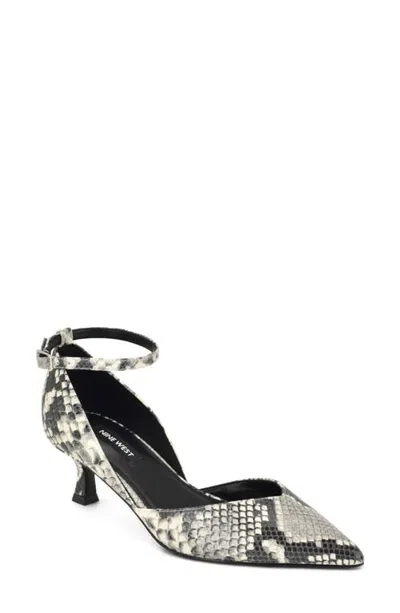 Nine West Kory Faux Leather Pointed Toe Pump In Animal Print