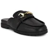 Shop Nine West Kunne Womens Buckle Manmade Mules In Black