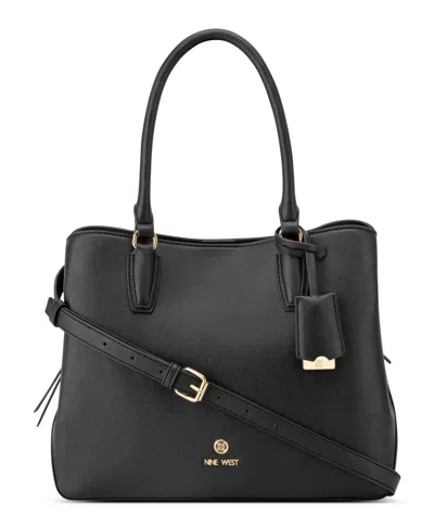 Nine West Lakelyn Carryall Large Satchel Bag In Black