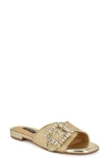 Nine West Laniey Slide Sandal In Gold