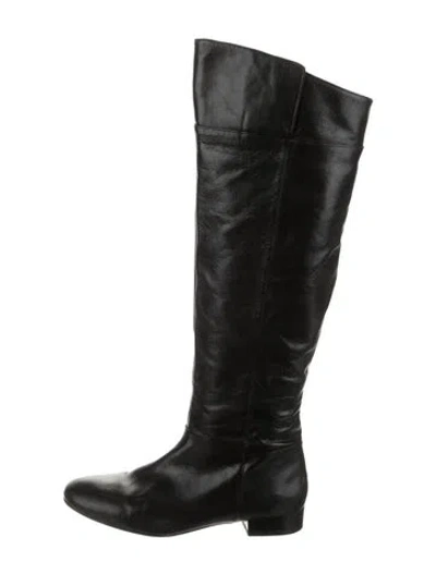 Pre-owned Nine West Leather Boots In Black