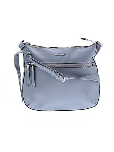 Pre-owned Nine West Leather Crossbody Bag In Gray