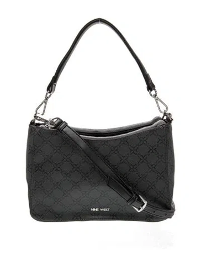 Pre-owned Nine West Leather Hobo In Black