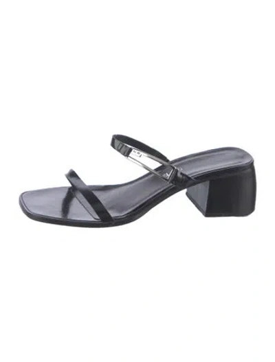 Pre-owned Nine West Leather Sandals In Black