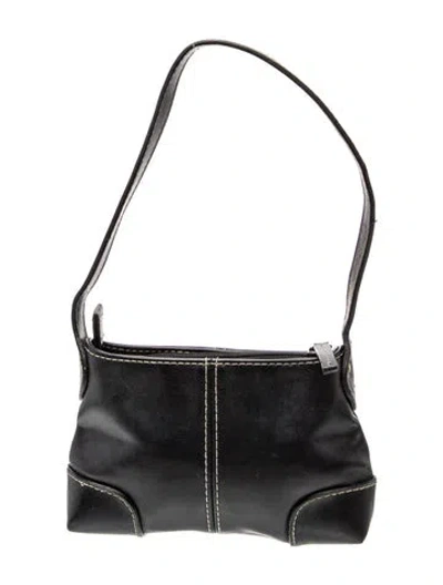 Pre-owned Nine West Leather Shoulder Bag In Black