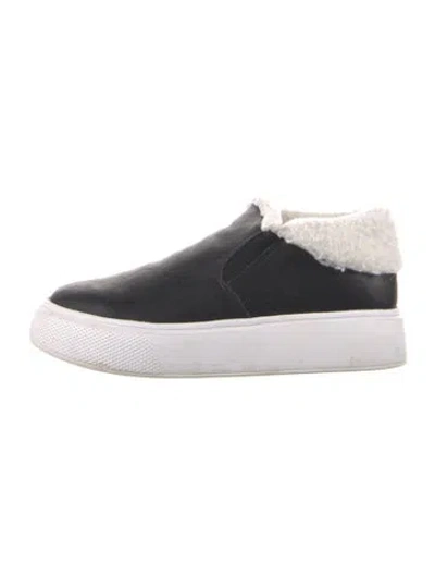 Pre-owned Nine West Leather Sneakers In Black/white