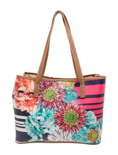 Pre-owned Nine West Leather Tote In Multicolor