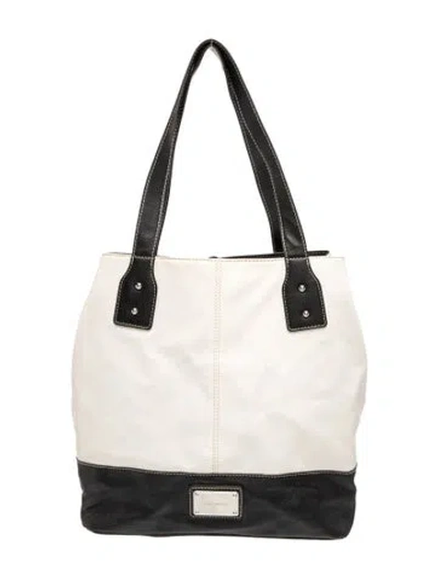 Pre-owned Nine West Leather Tote In Neutrals