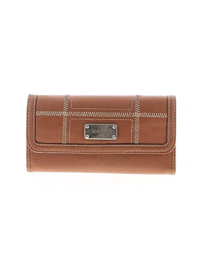 Pre-owned Nine West Leather Wallet In Brown