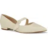 Nine West Women's Luso Pointy Toe Slip-on Dress Flats In Chic Cream