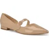 Nine West Women's Luso Pointy Toe Slip-on Dress Flats In Nude Patent