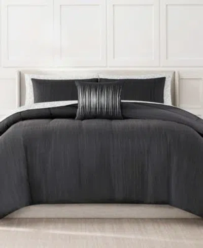Nine West Lena Bed In A Bag Comforter Set In Black