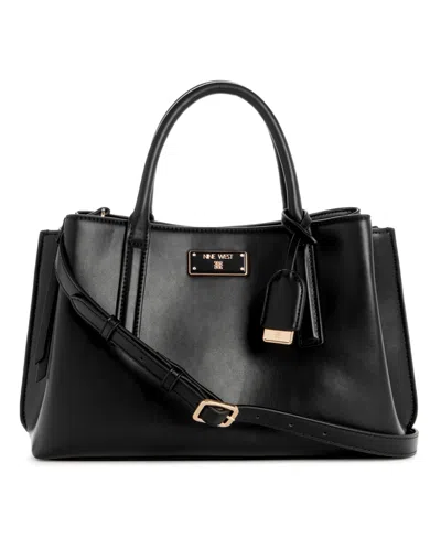 Nine West Leonel 3 Comp Satchel Bag In Black