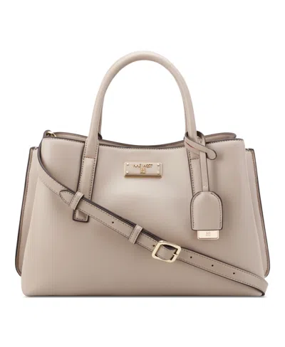 Nine West Leonel 3 Comp Satchel Bag In Pumice