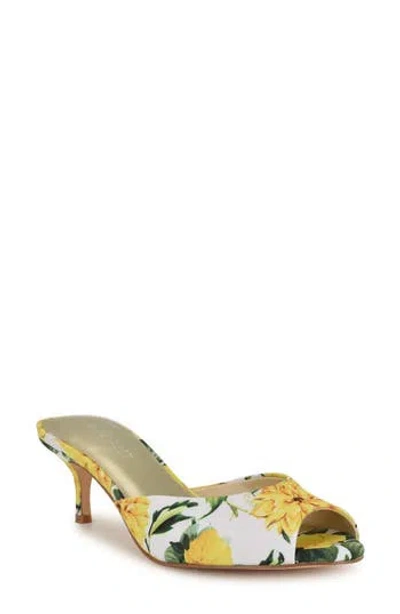 Nine West Lill Kitten Heel Pump In Yellow