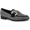 Nine West Lilma Womens Embellished Textured Slip-on Sneakers In Black Studded