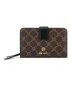 Nine West Women's Lockup 9 French Wallet In Brown Black