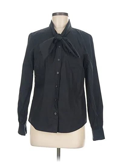 Pre-owned Nine West Long Sleeve Blouse In Black