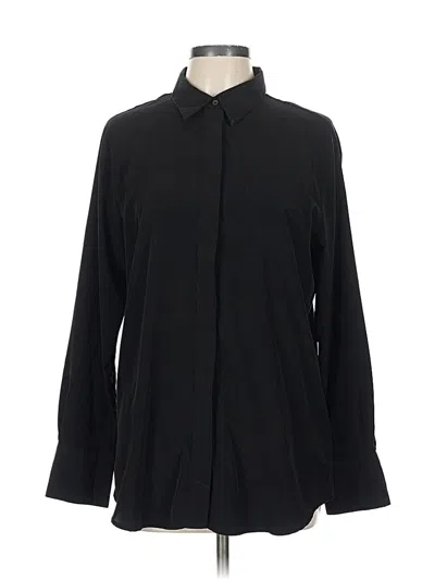 Pre-owned Nine West Long Sleeve Blouse In Black