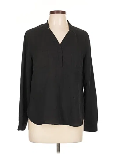 Pre-owned Nine West Long Sleeve Blouse In Black