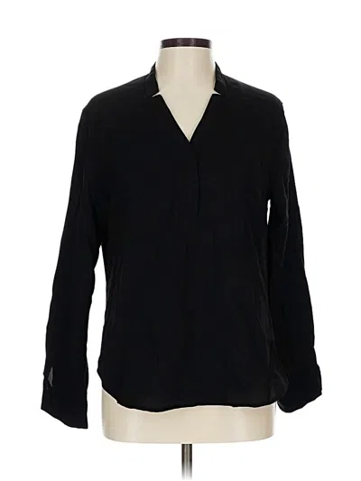 Pre-owned Nine West Long Sleeve Blouse In Black