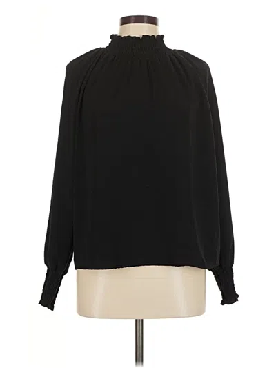 Pre-owned Nine West Long Sleeve Blouse In Black