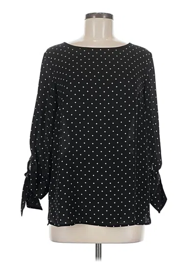 Pre-owned Nine West Long Sleeve Blouse In Black