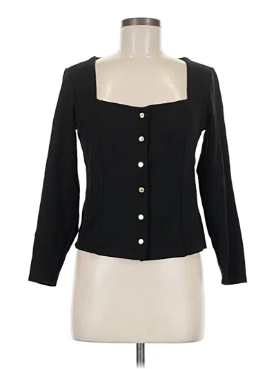 Pre-owned Nine West Long Sleeve Blouse In Black