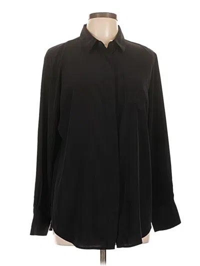 Pre-owned Nine West Long Sleeve Blouse In Black