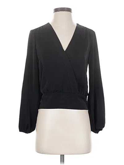 Pre-owned Nine West Long Sleeve Blouse In Black