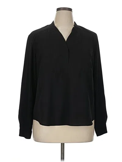 Pre-owned Nine West Long Sleeve Blouse In Black