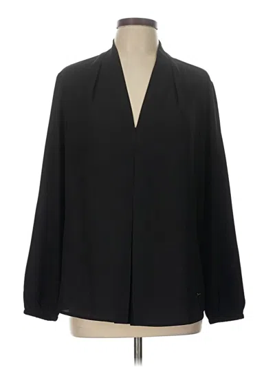 Pre-owned Nine West Long Sleeve Blouse In Black