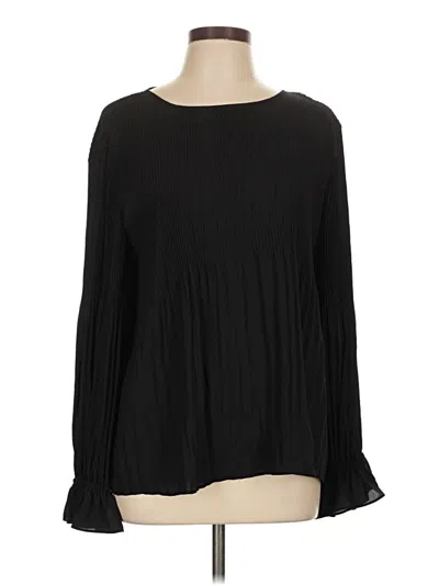 Pre-owned Nine West Long Sleeve Blouse In Black