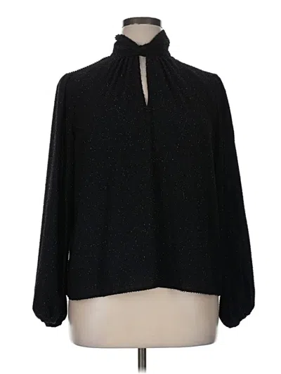 Pre-owned Nine West Long Sleeve Blouse In Black