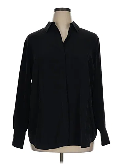 Pre-owned Nine West Long Sleeve Blouse In Black