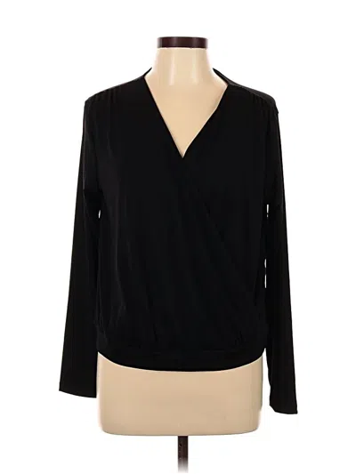 Pre-owned Nine West Long Sleeve Blouse In Black