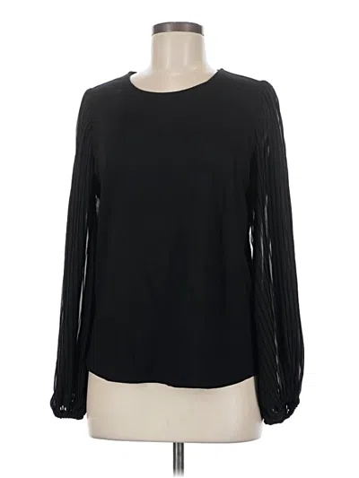 Pre-owned Nine West Long Sleeve Blouse In Black