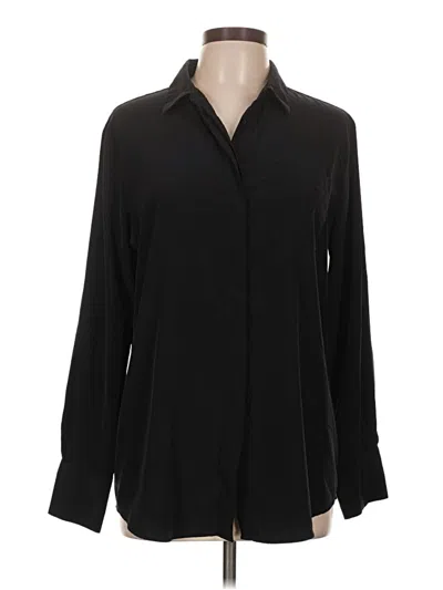 Pre-owned Nine West Long Sleeve Blouse In Black