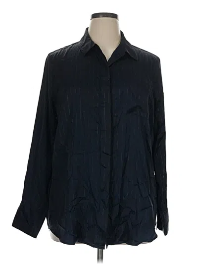 Pre-owned Nine West Long Sleeve Blouse In Black