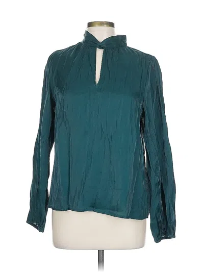 Pre-owned Nine West Long Sleeve Blouse In Blue