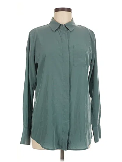 Pre-owned Nine West Long Sleeve Blouse In Blue