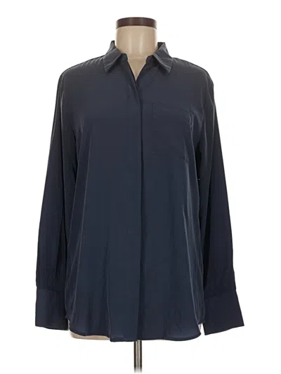 Pre-owned Nine West Long Sleeve Blouse In Blue