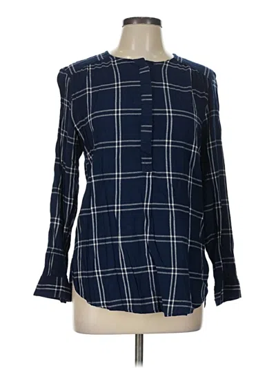 Pre-owned Nine West Long Sleeve Blouse In Blue